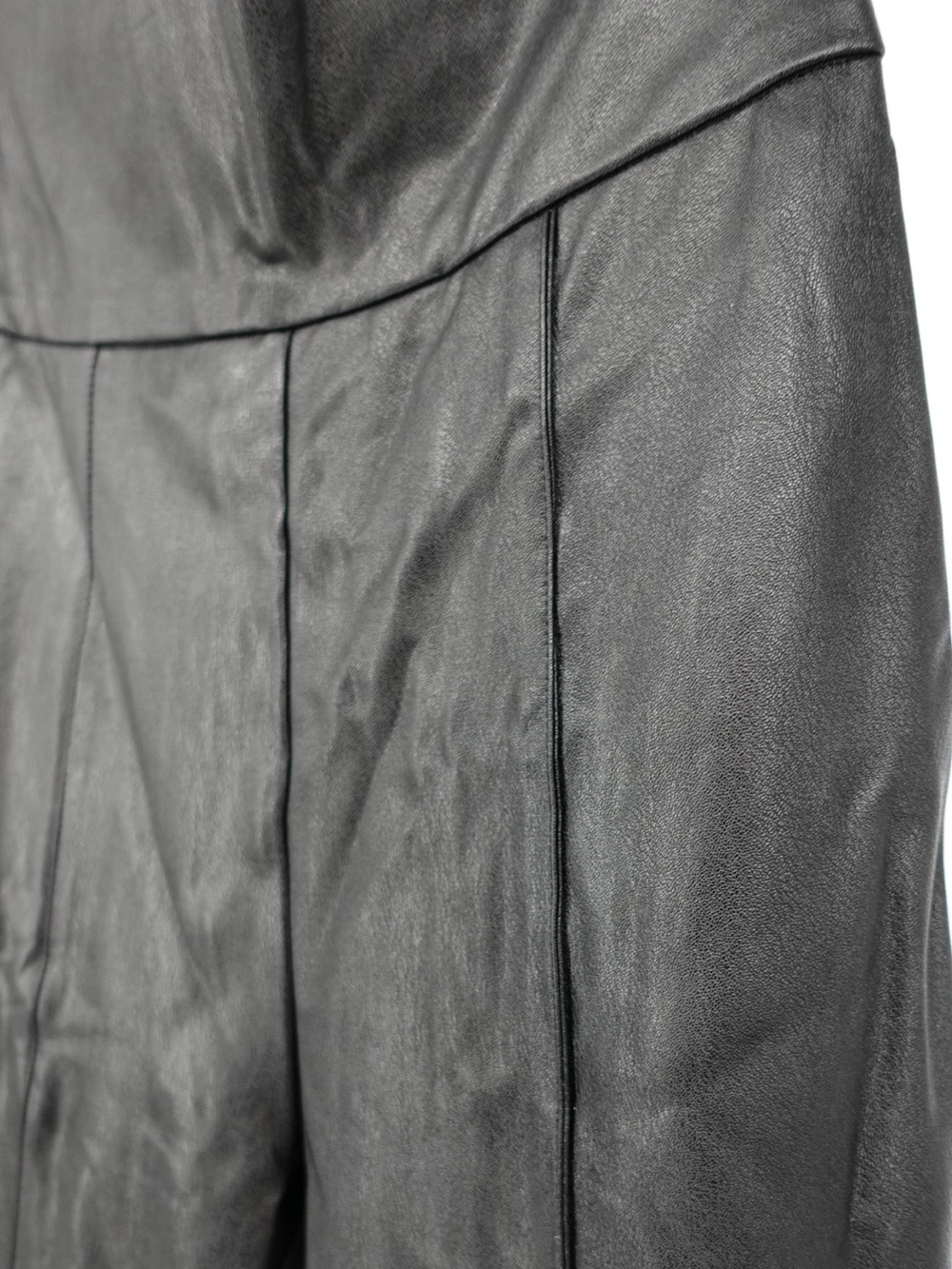 Amanda Uprichard Faux Leather Pants Black Skinny Leg Size XS NWT - Picture 11 of 12